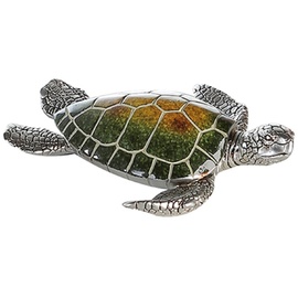 CASABLANCA Schildkröte Josie Poly,grün/Silber L.18cm