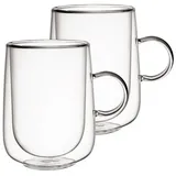 Villeroy & Boch Artesano Hot&Cold Beverages Latte-Macchiato-Glas 2tlg., je 360ml, Borosilikatglas, spülmaschinenfest, mikrowellensicher