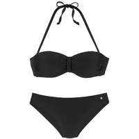 S.Oliver Bügel-Bandeau-Bikini Damen schwarz Gr.34 Cup D