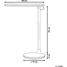 Beliani Schreibtischlampe Schwarz 38 cm verstellbar DRACO mit Dimmer Metall LED integriert, 32x38x17 Lampen - Leuchten, Innenbeleuchtung, Tischlampen, Schreibtischlampen