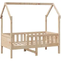 vidaXL Hausbett 70 x 140 cm Kiefer massiv braun