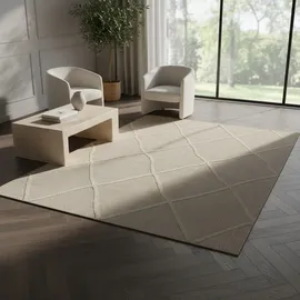 KADIMA DESIGN Teppich, Beige, Textil, Ethno, Rechteckig, 170x120 cm, pflegeleicht, Teppiche & Böden, Teppiche, Outdoorteppiche