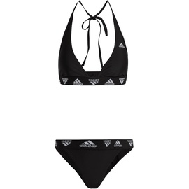 adidas Neckholder Bikini schwarz-weiß