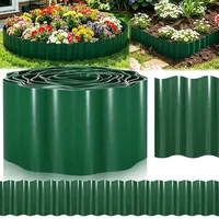 Nuyoah Rasenkante Kunststoff 10cm x 9m Beeteinfassung Flexible Beetumrandung Kunststoff Beetbegrenzung Rasenkanten Grün Blumenbeet Umrandung Gewellte DIY Garden Lawn Edging Plastic