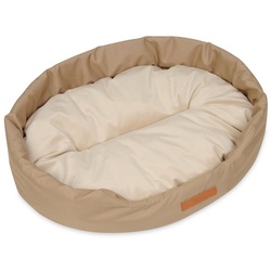 NYVI Tierbett Hundebett NYVIPet Mia Hundekissen Hundesofa, Polyester, Herausnehmbares Kissen - Für Mittlere & Große Hunde beige 61 cm x 72 cm