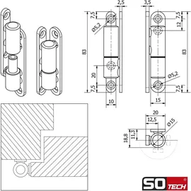 SOTech Türband Aufschraubband 15 x 83 mm 4 Stück