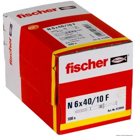 Fischer Nageldübel N 6 x 40/10 F 100 Stück