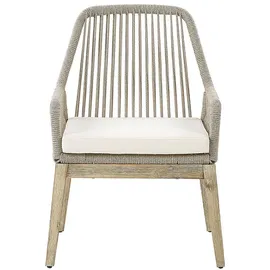 Beliani Gartenmöbel-Set 7-tlg. Grau/Beige/Braun