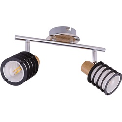Decken Spot Lampe Wohn Zimmer Glas Leuchte Holz Strahler FERNBEDIENUNG inkl. RGB LED Leuchtmittel