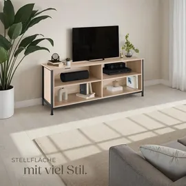 Tectake Sideboard 147 x 41 x 60,5 cm Braun