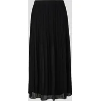 s.Oliver BLACK LABEL s.Oliver - Midi-Rock aus Chiffon, Damen, schwarz, 38