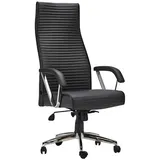 aea Chefsessel Holz/Kunstleder Schwarz