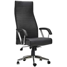 aea Chefsessel Holz/Kunstleder Schwarz