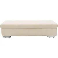 DOMO collection Hocker DOMO COLLECTION "Treviso XXL: B/T/H: 161/60/41 cm", beige (creme), B:161cm H:41cm T:60cm, 100% Polyester, Hocker, Hocker mit Stauraum Polsterhocker, mit Stauraum, auch in Cord, passend zur Serie, moderne Steppung