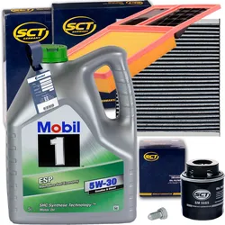 Filterset+mobil 1 5w30 Öl Passend Für Skoda Fabia 2 Roomster 5j Mc Cfna: Filterset Inspektionspaket Vag: 6q0819653 Vag: 6q0819653b Vag: Jzw819653a Sko
