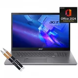 Acer 517-58GM 17 Zoll Intel Core i7 1355U, 16GB DDRR, MS Office 2024 Professional (17.30", Intel Core i7-1355U, 32 GB, 1000 GB, DE), Notebook, Silber