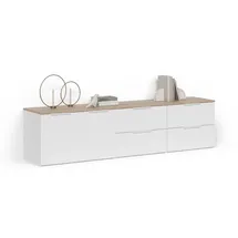 livinity® WOHNWAND Piave Weiß/Sonoma 3 Teile