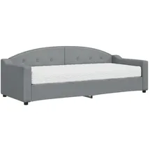 vidaXL Tagesbett mit Matratze 90 x 200 cm grau