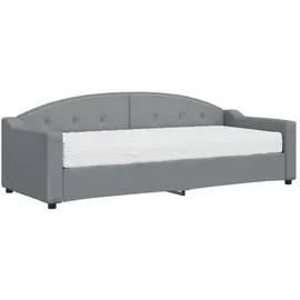 vidaXL Tagesbett mit Matratze 90 x 200 cm grau