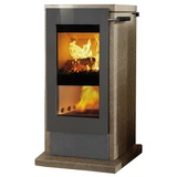 XEOOS® Kaminofen »x8 PATAGONIA«, gelb, Naturstein, 8 kW - grau