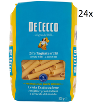 24x De Cecco Zita Tagliata N°118 Hartweizengrieß Pasta Italienische Nudeln 500g