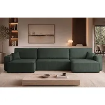 kaiser möbel Ecksofa mit schlaffunktion und bettkasten, BEST U XL stoff Poso und Verita, Komfortabler Schaumstoff, Schlaffunktion, Bettkasten grün