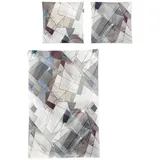 Irisette Bettwäsche Irisette Wave Mako-Satin Bettwäsche 155x220 Rauten Mosaik Abstrakt, Mako-Satin, 2 teilig grau