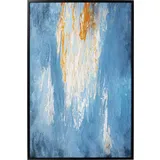 Kare DESIGN Wandbild 120 x 180 cm Artistas Kunststoff Blau