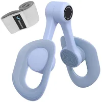 MERACH Beckenbodentrainer Oberschenkeltrainer, Beintrainer für Frauen, Trainingsgerät mit einstellbare Fitnessbänder für zuhause, 360°drehbar, 1-tlg., Gesäß, Rücken, Beinmuskeln und Armen stärken, Fitness Yoga Sportgerät, Postnatale Rückbildung, Widerstandsbänder, tragbar blau