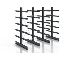 Stier Kragarmregal schraubbar doppelseitig 3 Felder mit 5 Ebenen