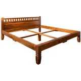 Massivmoebel24 Bett Akazie 180x200x90 honig lackiert Oxford 223