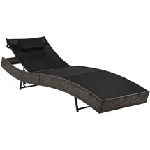vidaXL Sonnenliege 213 x 70 x 91,5 cm braun/schwarz