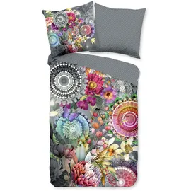 Muller Textil Olinga Blumen/Mandala Grau 155 x 220 cm + 2 x 80 x 80 cm