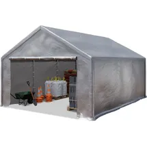 TOOLPORT Lagerzelt 3,00 x 6,00 m grau mit UV-Schutz