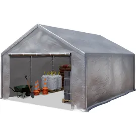 TOOLPORT Lagerzelt 3,00 x 6,00 m grau mit UV-Schutz