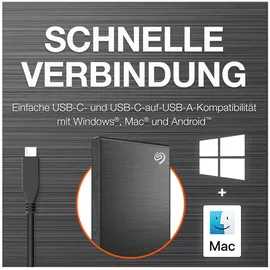 Seagate One Touch 1 TB USB-C Schwarz STKG1000400
