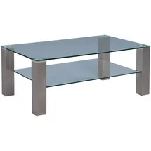 Quartier M2 Kollektion Couchtisch Cilo 2 in Silber, B/H/T = 105x41x65cm