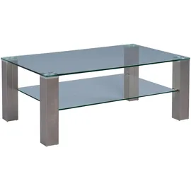 Quartier M2 Kollektion Couchtisch Cilo 2 in Silber, B/H/T = 105x41x65cm