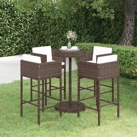 vidaXL Gartenbar-Set 5-tlg. Braun