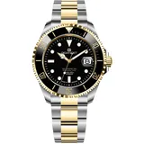 Gigandet Herren-Automatikuhr Sea Ground 300 Ceramic Date - Made in Germany - Keramiklünette - Saphirglas - Swiss Super Luminova - Edelstahl - 300m/30bar wasserdicht - G300-016M-C