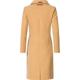 Navahoo Damen Mantel in Wollmantel-Optik langer Trenchcoat mit Reverskragen Wooly Camel Gr. XXL - XXL