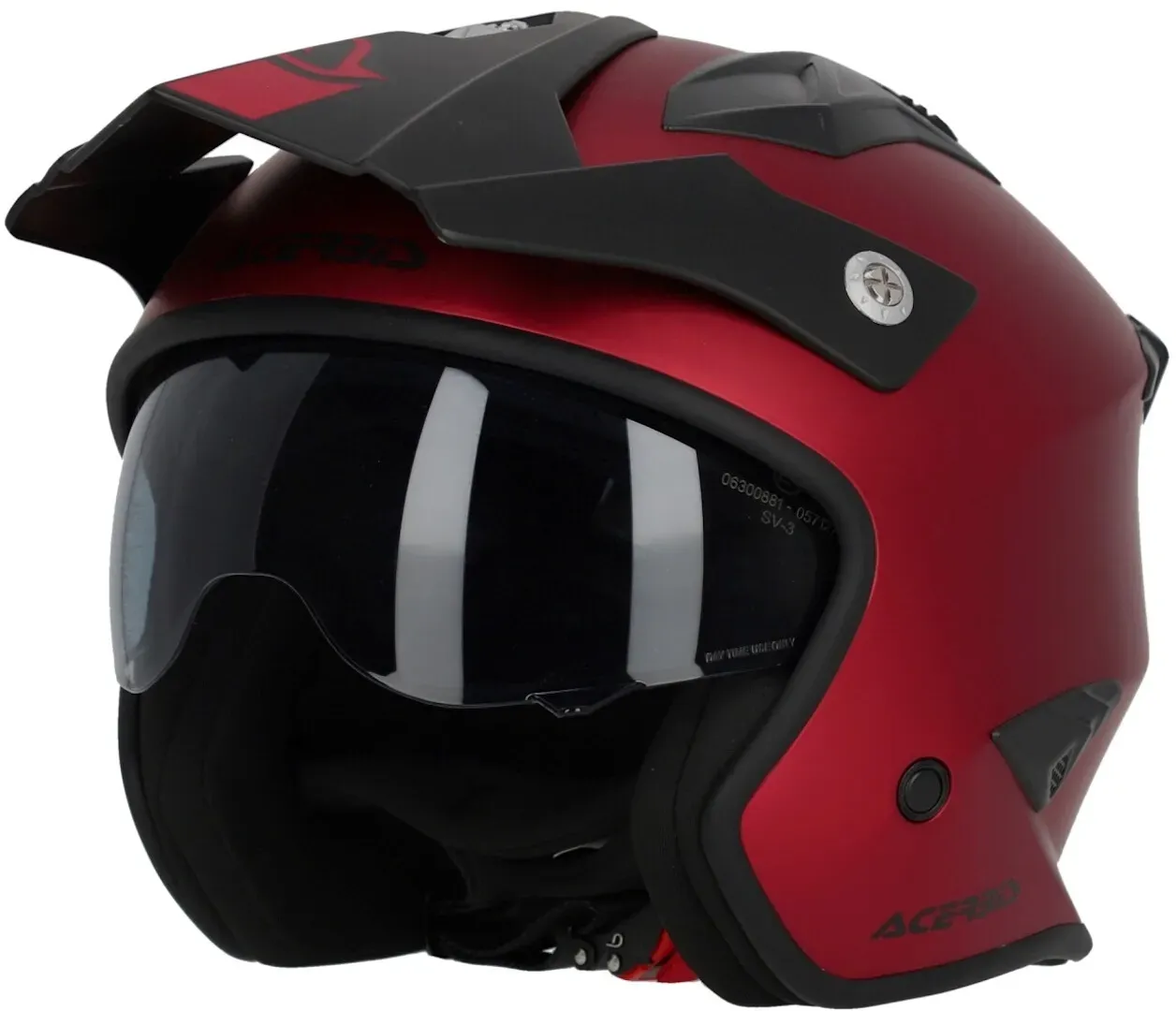 Acerbis Aria Metallic Jet Helm, rood, L Voorman