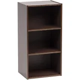 Iris Ohyama Bibliothek, Möbel, Aufbewahrungsregal, Beistellmöbel, 3 Regale, Design, Horizontale & vertikale Anordnung, Büro, Schlafzimmer, Wohnzimmer - Module Shelf Mdb-3 - Braun