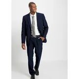 bonprix Anzug mit Hemd und Krawatte (4tlg. Set), blau, Gr.54, Klassischer Anzug, Hose mit elastischem Bequembund