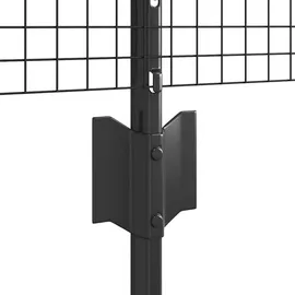 vidaXL Zaun 0,5 x 10 m Grau/Verzinkt