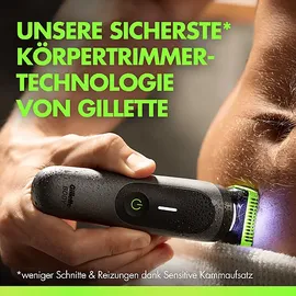 Gillette i7 Body + Intimate Trimmer Schwarz/Grün