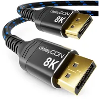 DeleyCON 2m DisplayPort Kabel 1.4 (8K@60Hz 4K@165Hz 2K@360Hz/240Hz/165Hz/144Hz) UHD