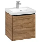 Villeroy & Boch Subway 3.0 Waschtischunterschrank C58101RH 42,3x42,9x37,75cm, Schanier links/Griff Volcano black, kansas oak