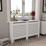 vidaXL Heizkörperverkleidung 2 Stk. Weiß 152 x 19 x 81,5 cm MDF