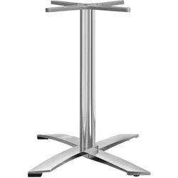 Bistro Stehtischgestell | 4 Fuß | Ø 60 cm | Säule: 6 x 106 cm | Alu | Stehtischgestell Outdoor, Tischgestell Aluminium, Gastro Stehtischgestell
